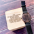 Elegant custom wood watch with personalized engraving for men