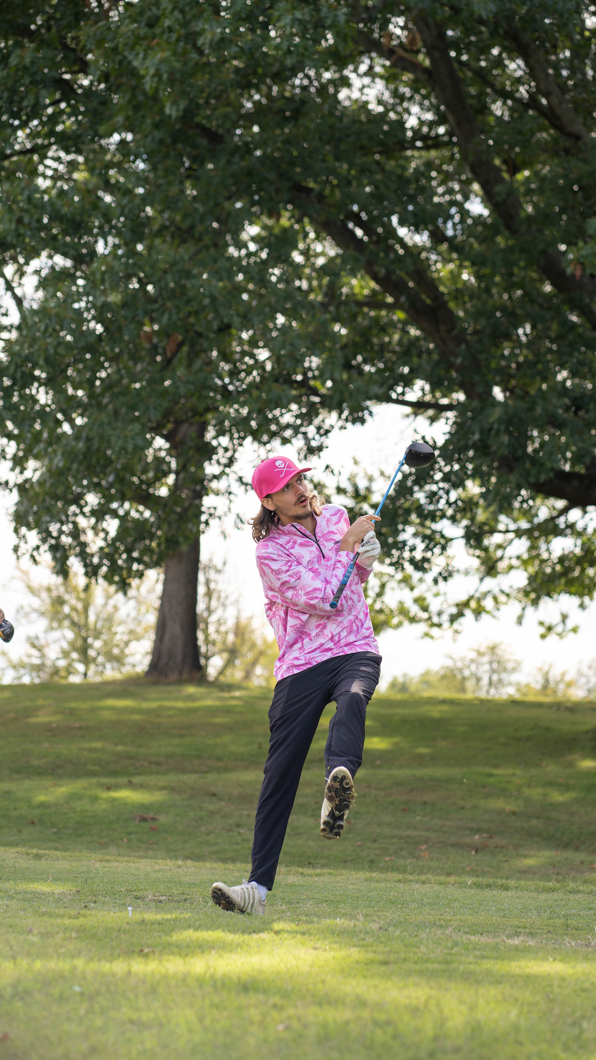 Pink Floral Quarter Zip