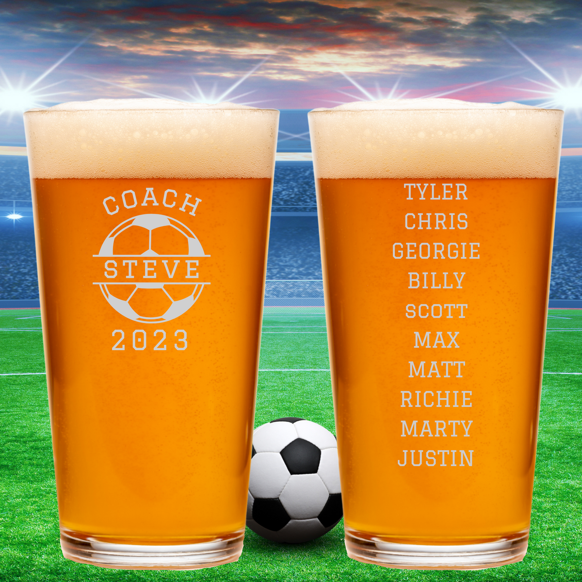 Soccer Coach Pint Glass