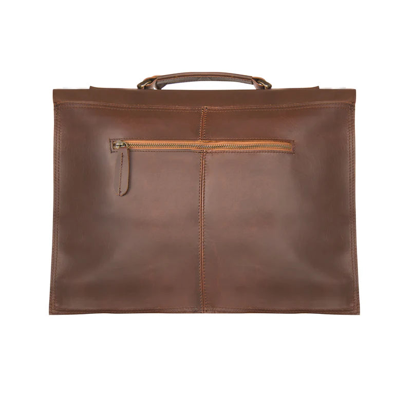 Personalized Vintage Brown Satchel