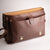 Personalized Vintage Brown Satchel