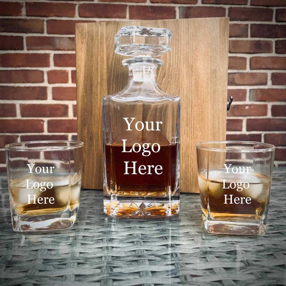 Custom Logo Decanter Box Set