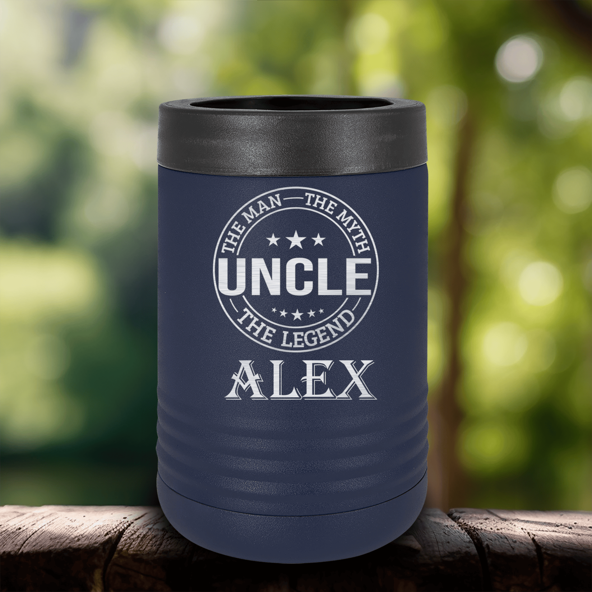 Navy Uncle Insulated Can Beverage Holder With Uncle Legend Design