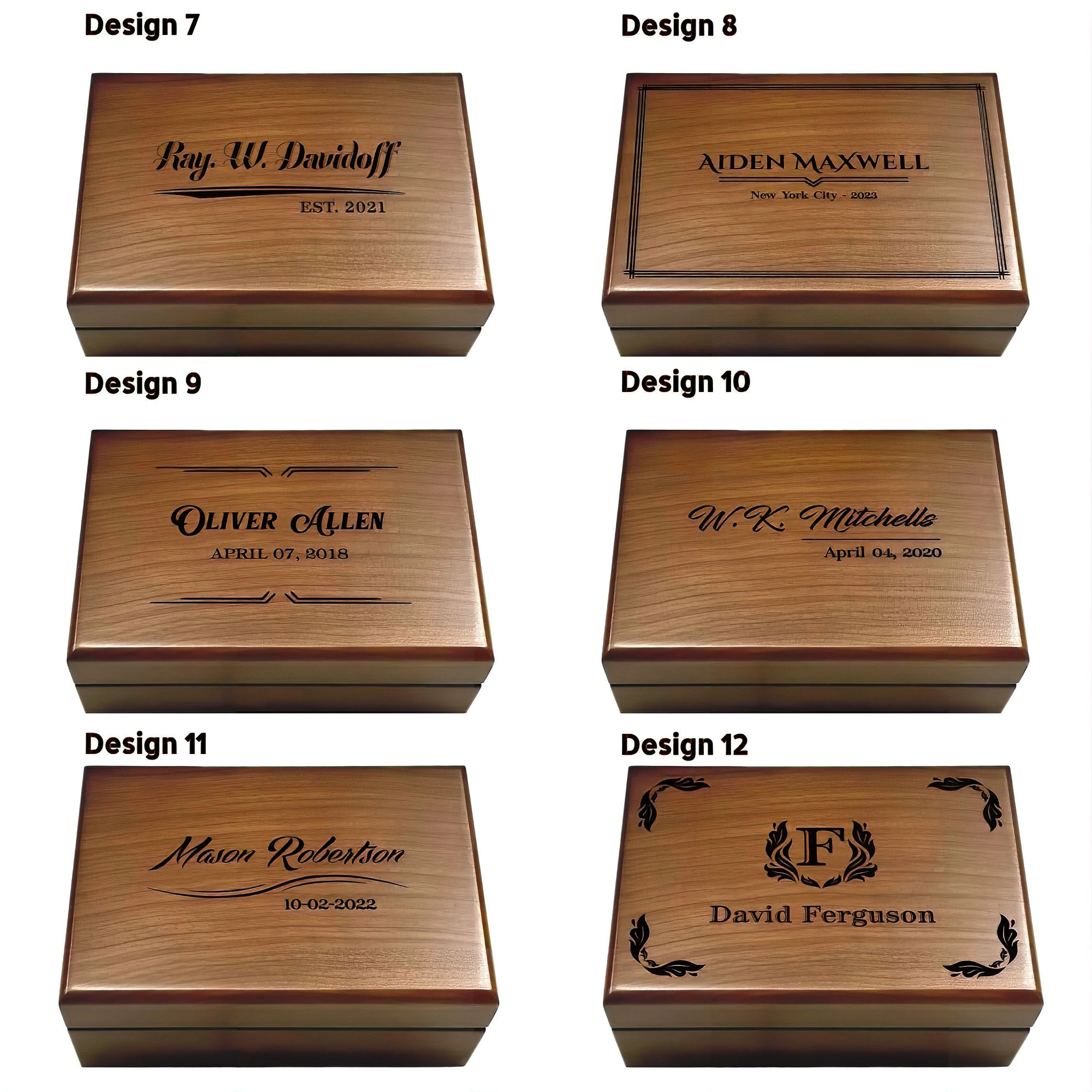 Personalized Walnut Gift Box