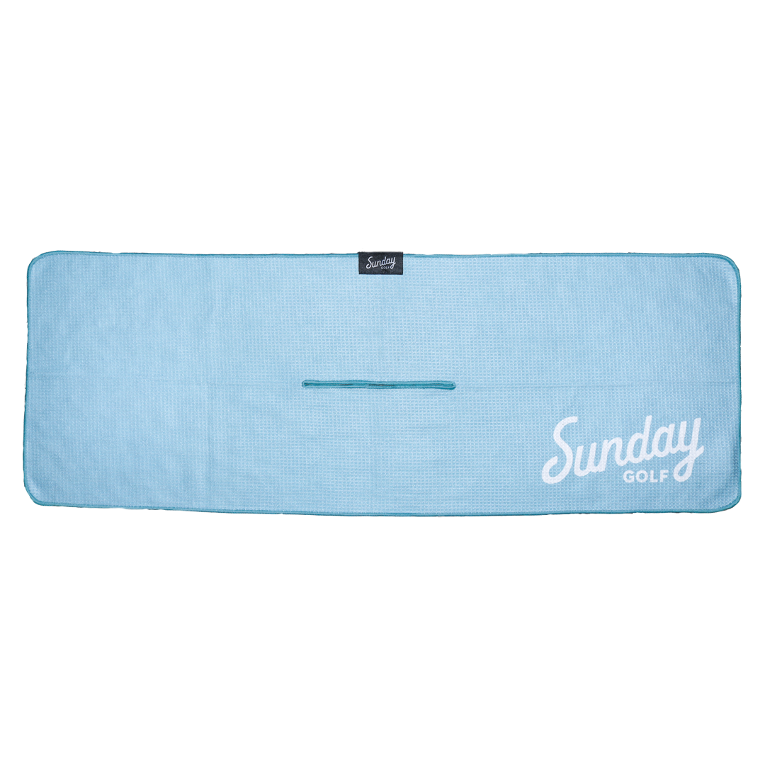 Tailgate Golf Towel | Light Blue & White