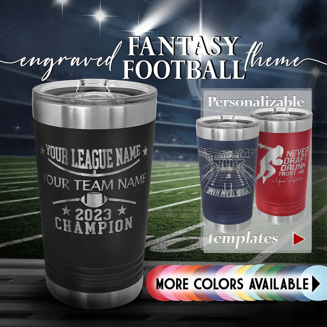 Fantasy Football Travel Tumbler