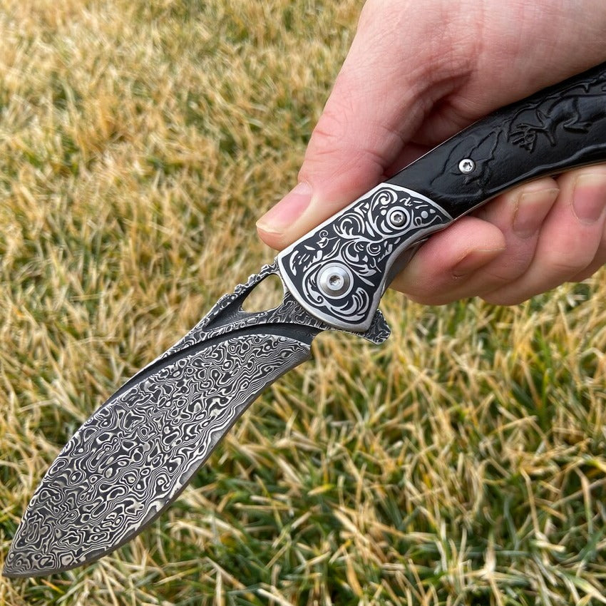 Damascus Deer Handle