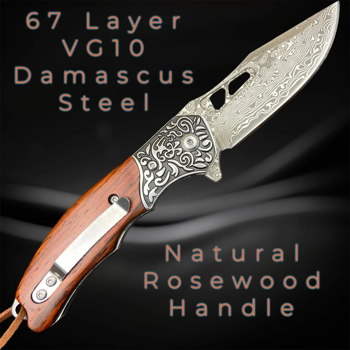 Damascus Steel Folding Knife