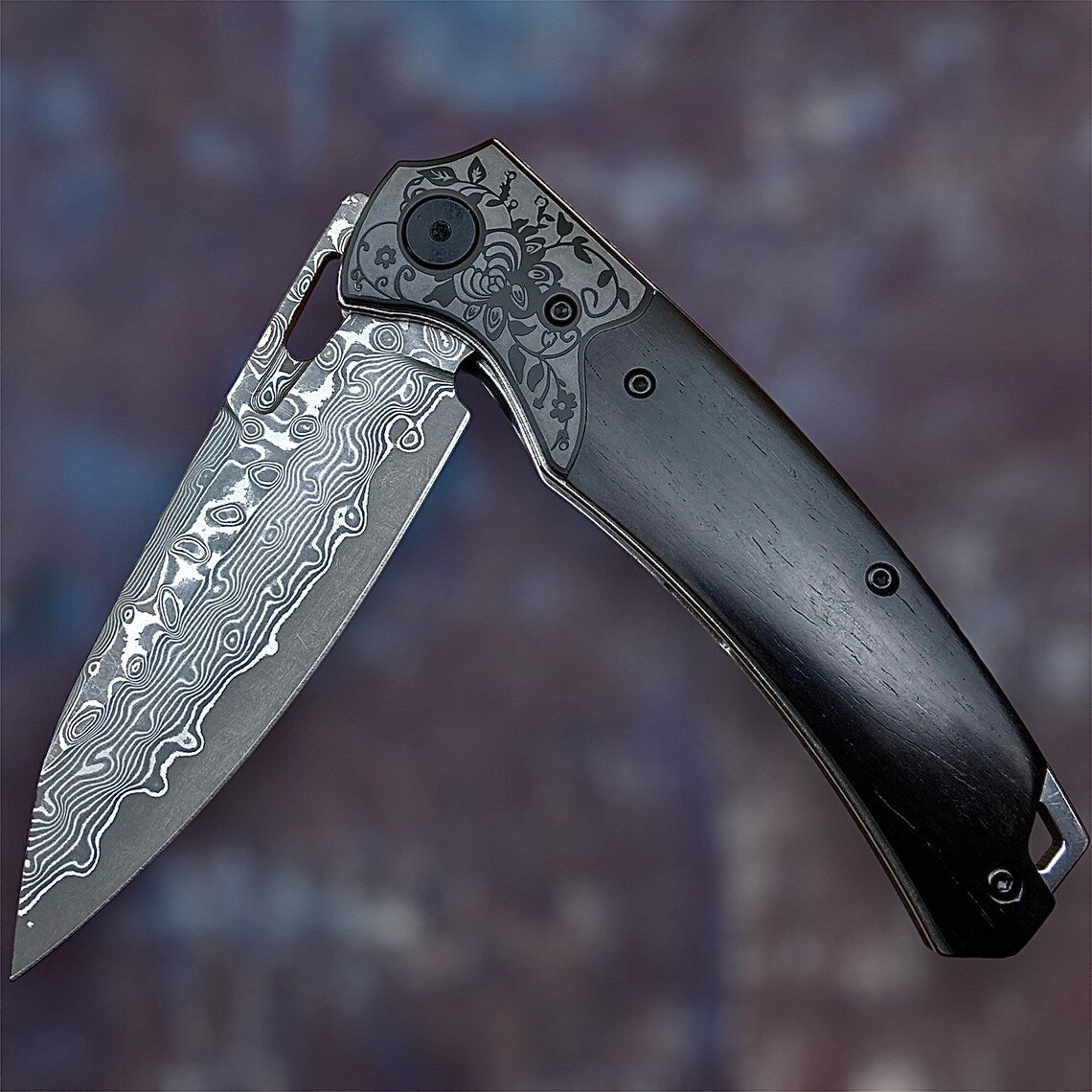 Damascus EDC Pocket Knife