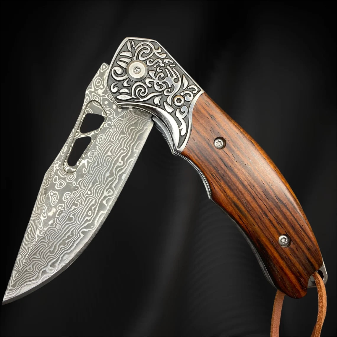 Damascus Steel Folding Knife