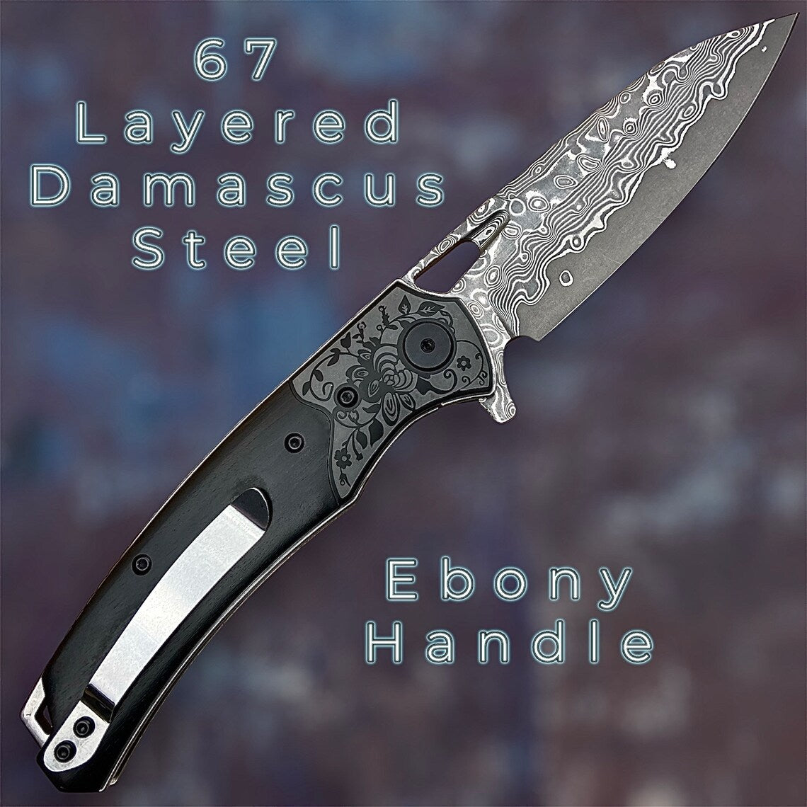 Damascus EDC Pocket Knife