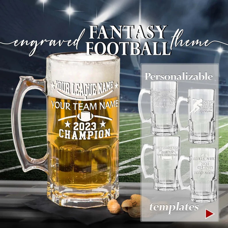 32oz Football Beer Stein