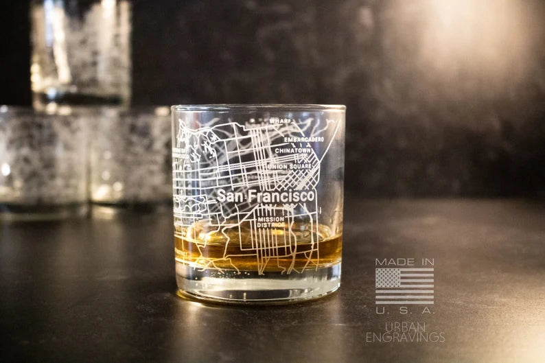 Louisville Skyline Rocks Glass/ Old Fashioned Glass/ Whiskey 