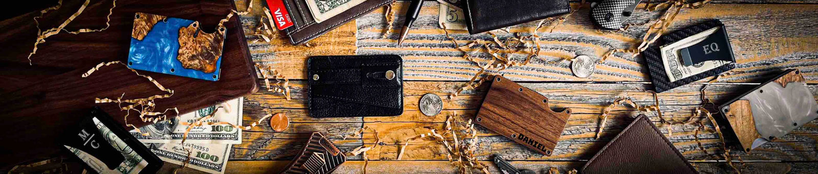 Hide & Drink, EDC Pocket Wallet, Curved Cash Organizer, Slim Front Card  Holder, Money Clip, Full Grain Leather, Handmade Travel Accessories, Single