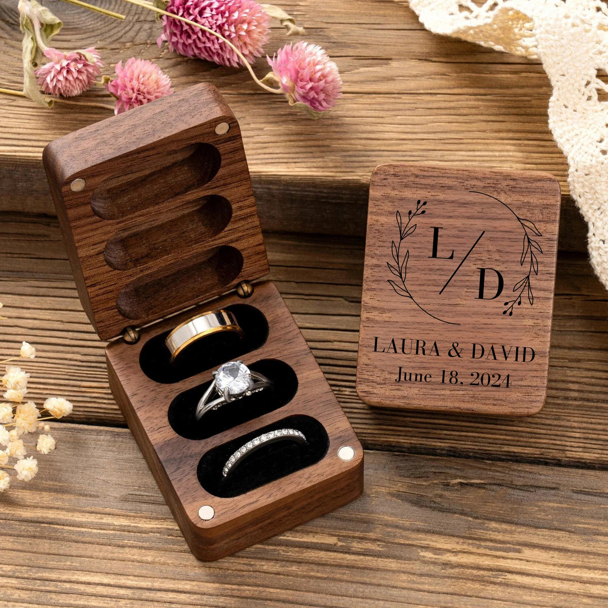 Mr &amp; Mrs Ring Box