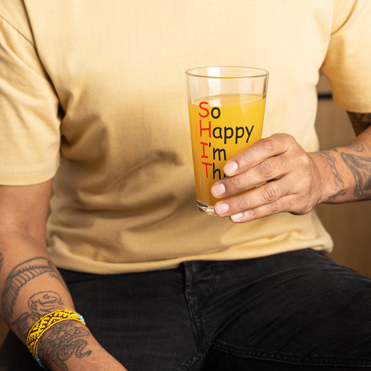 &quot;So Happy I&#39;m Thirty&quot; Pint Glass