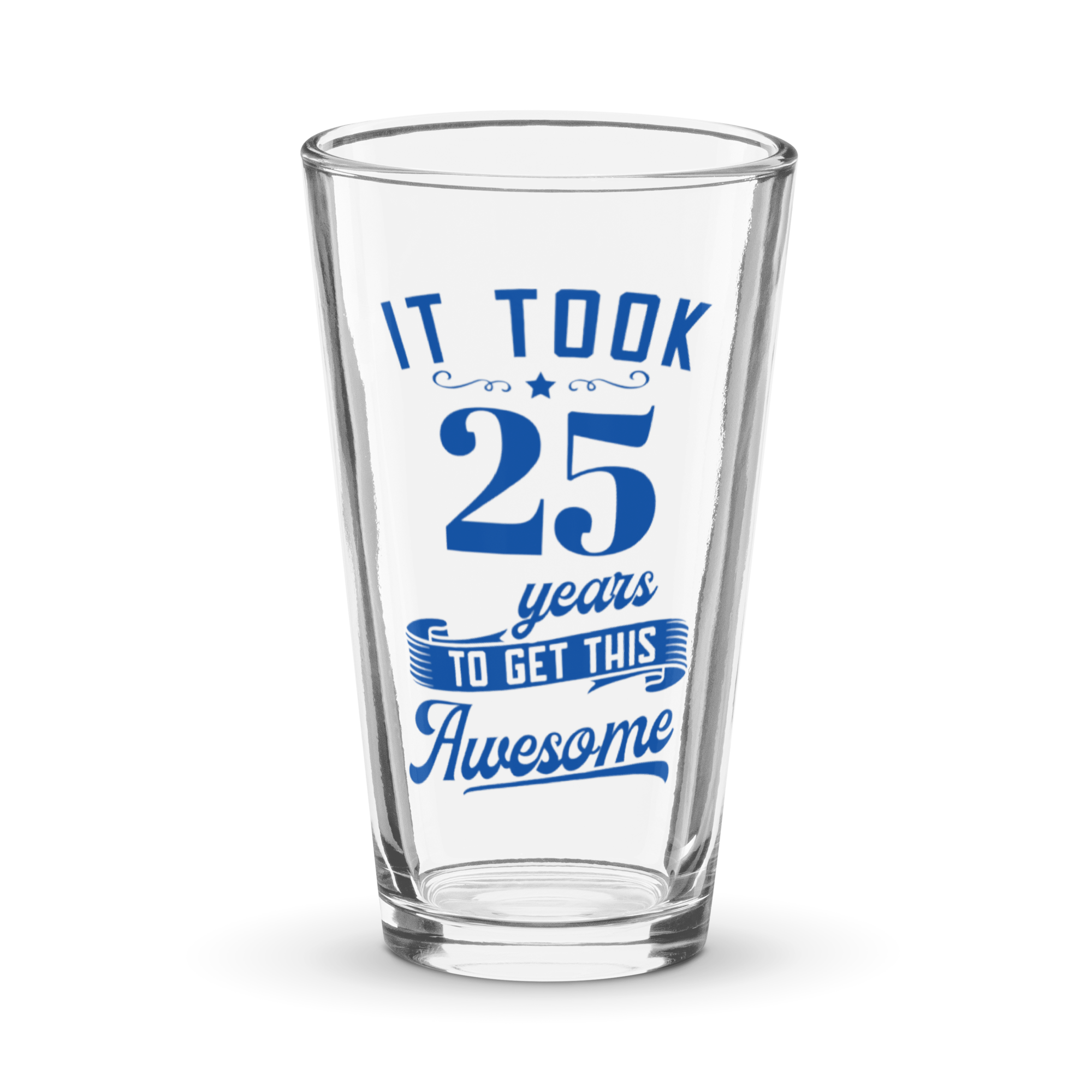 Fun 25th Birthday Pint Glass