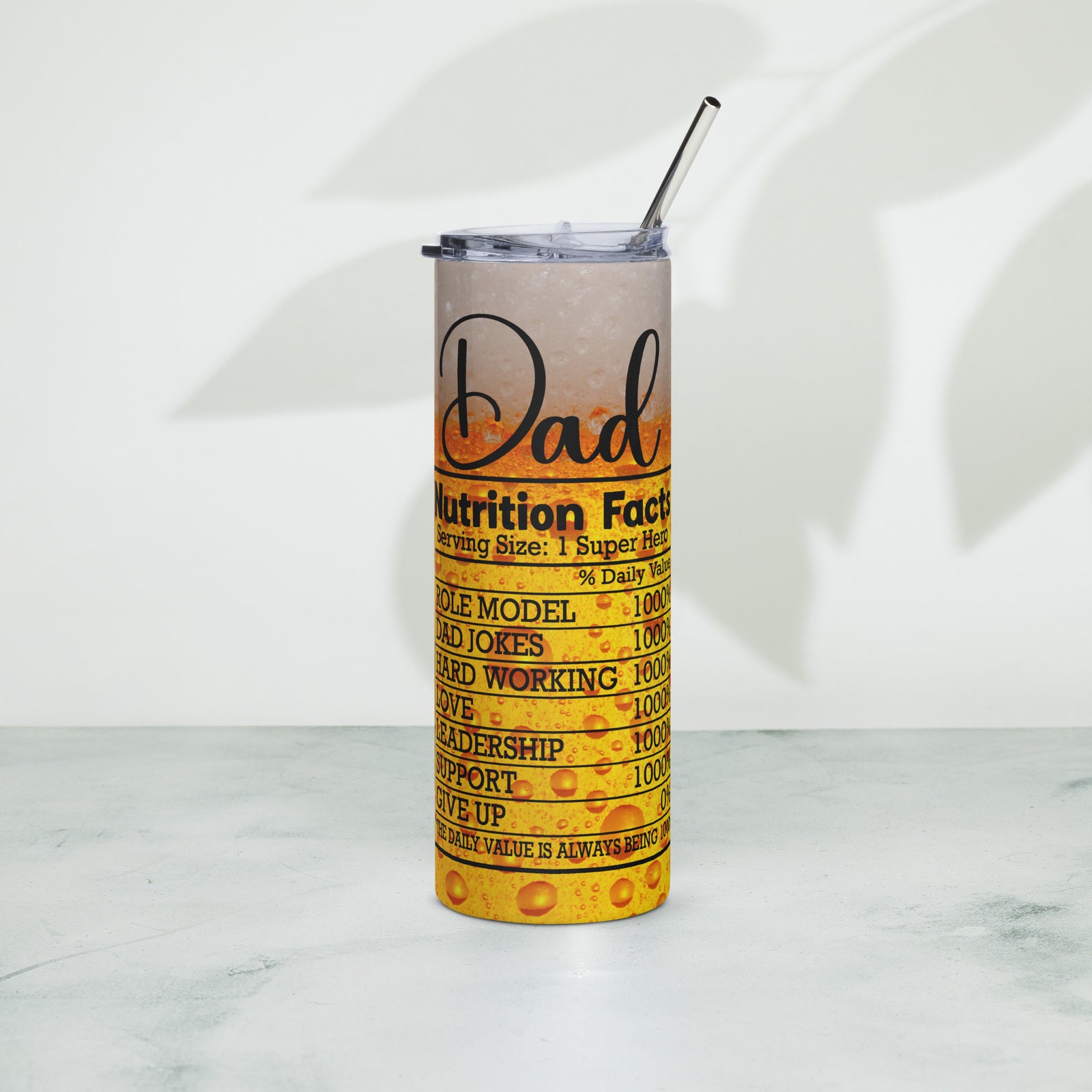 Dad's Nutritional Facts Tumbler