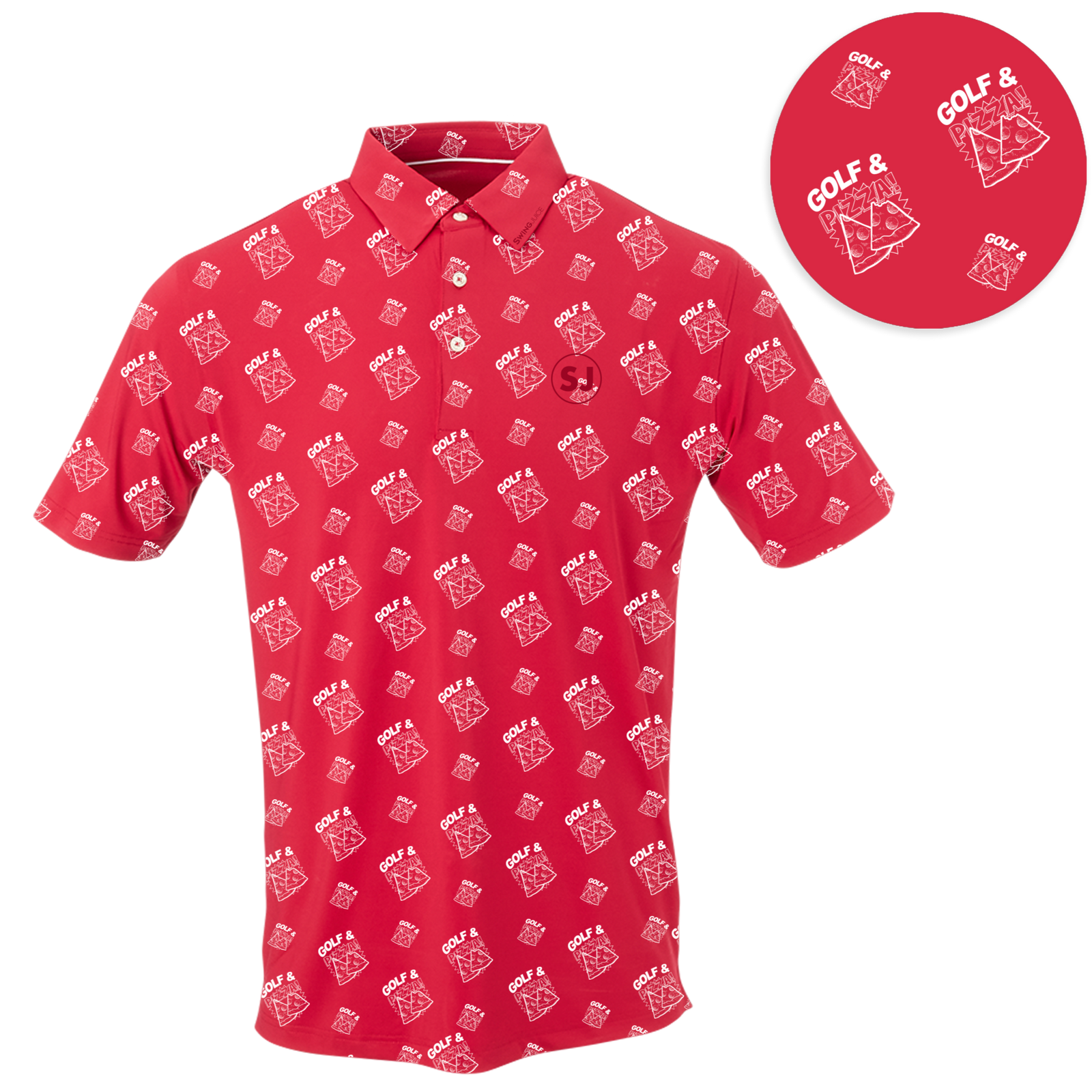 Golf & Pizza Men's Polo