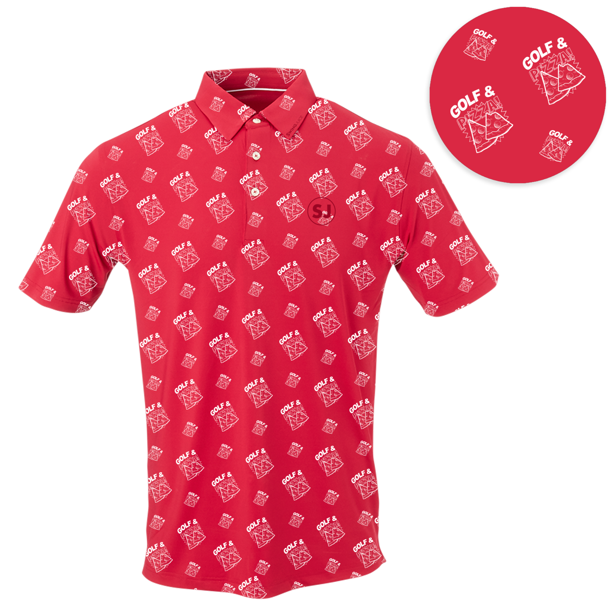 Golf & Pizza Men's Polo