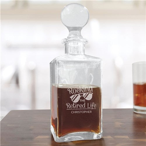 Sliding Into Retirement Decanter