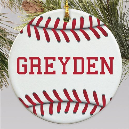 Personalized Baseball Ornament