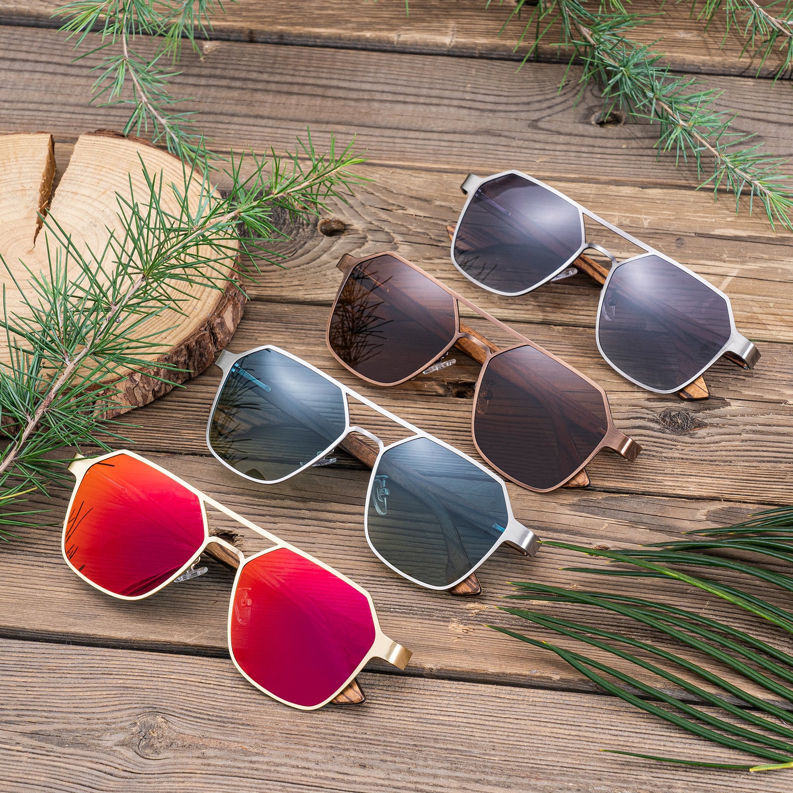 Sunglasses Mens & Women | Sunglasses Mens Polarized Walnut Wood Temples &  Acetate Frame | UV400 Lenses | Mens Sunglasses