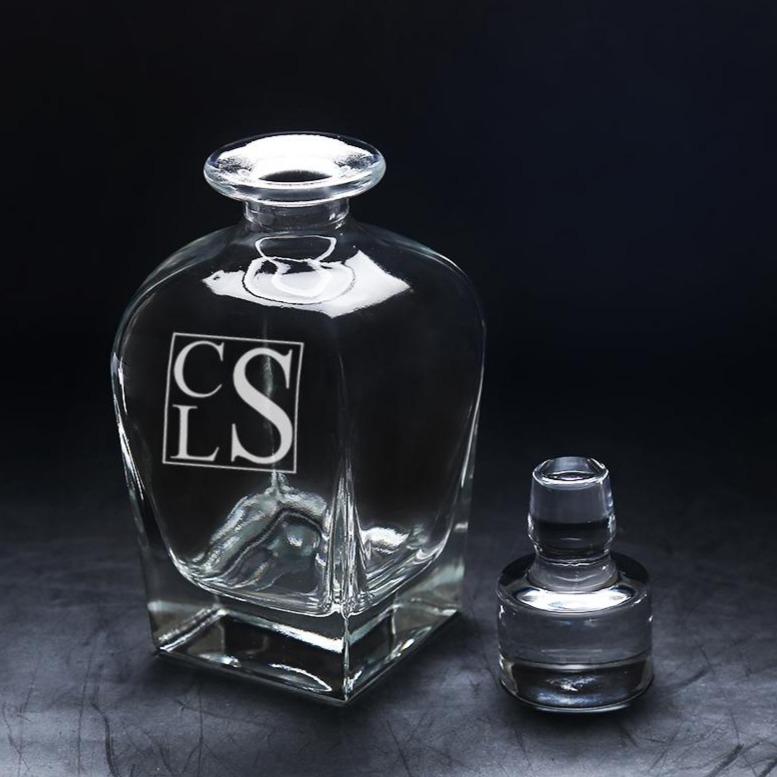 Four Finger Custom-Engraved Decanter Gift Set