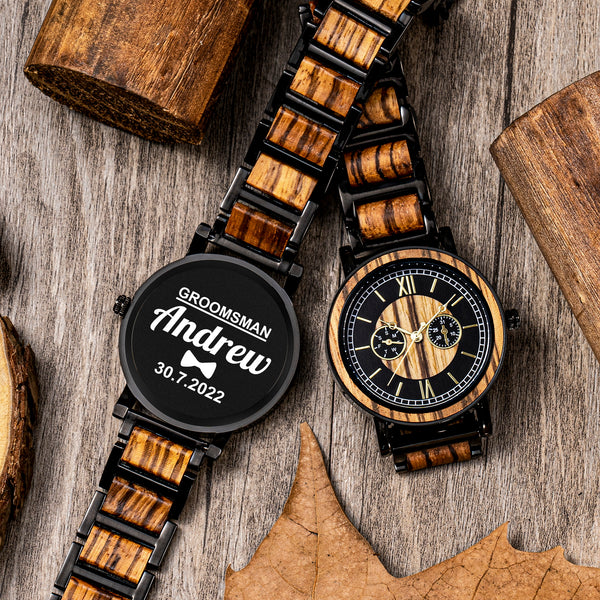 Wood Watches, Boyfriend Gift, Engraved Watch, Groom Gift, Mens Watch, Gift  for Him, Watch for Mens, Engraved Watch, Fathers Day Gift, TN10 - Etsy