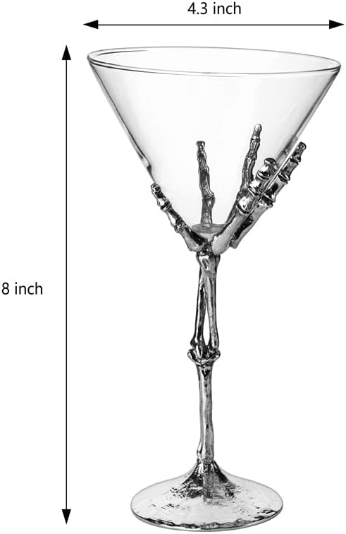 Stemmed Skeleton Martini Glasses