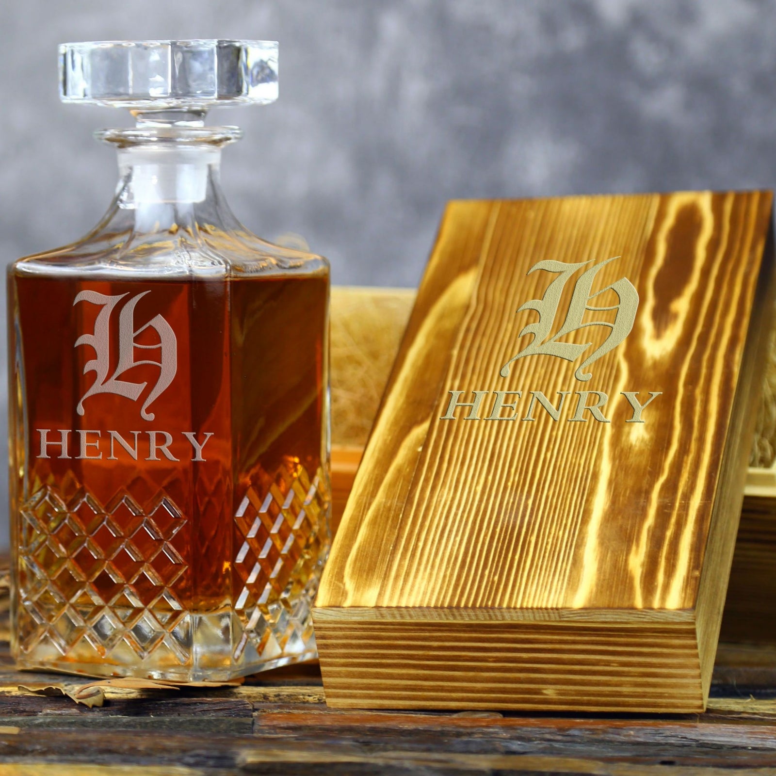 Personalized Crystal Whiskey Decanter Gift for Groomsmen