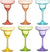 Colorful Margarita Cocktail Glass Set