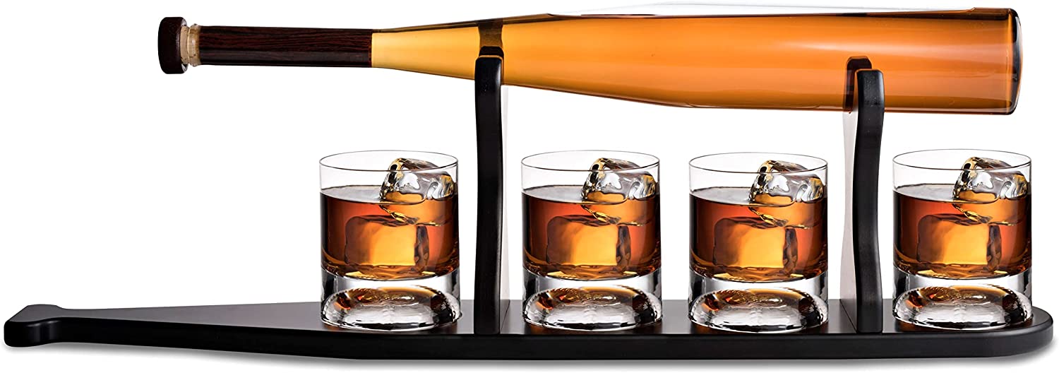 Baseball Bat Whiskey & Wine Decanter