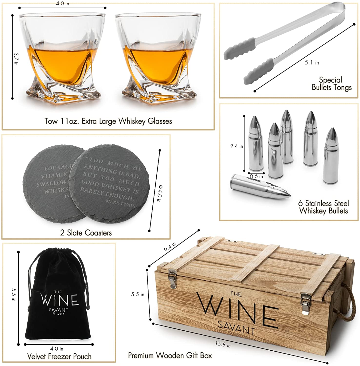 Chilling Whiskey Stones with Army Gift Crate