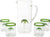 Palm Tree Pitcher Set