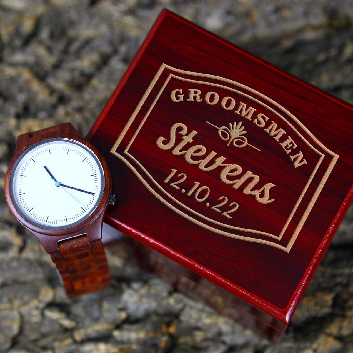 Personalized Rose Wood Watch