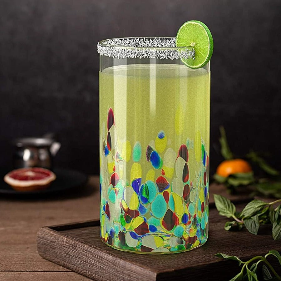 Hand Blown Mexican Drinking Glass Set