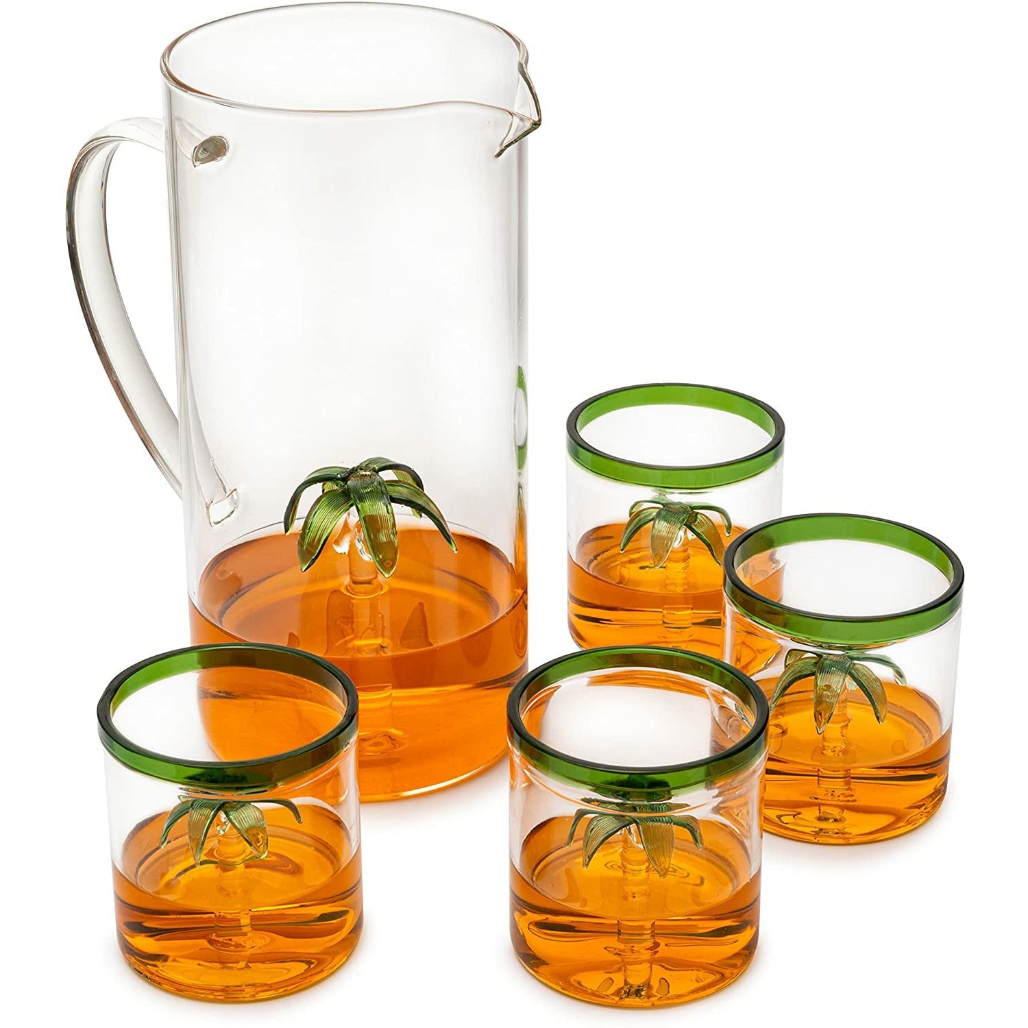 Palm Tree Pitcher Set