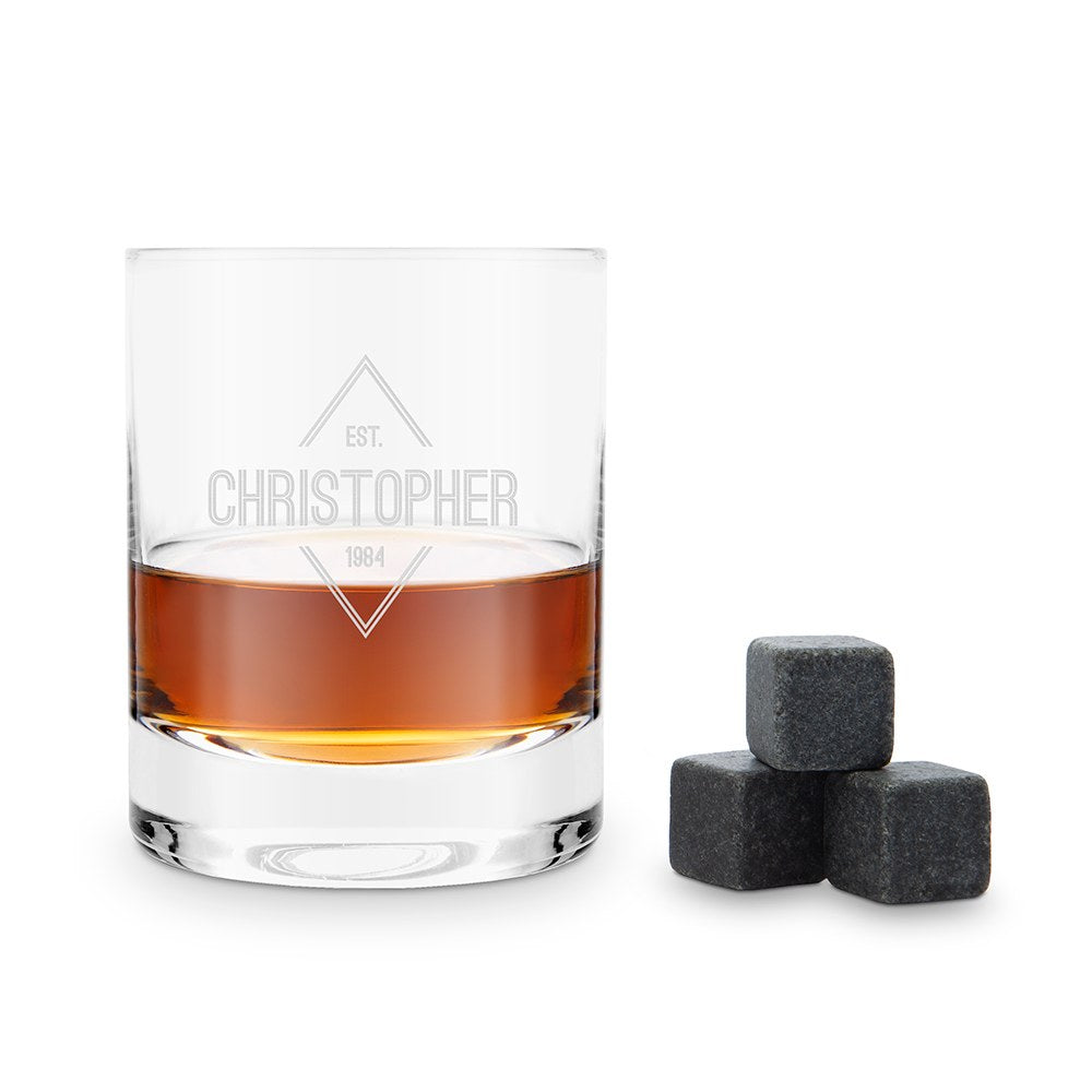 Personalized Chilled By Design Whiskey Glass