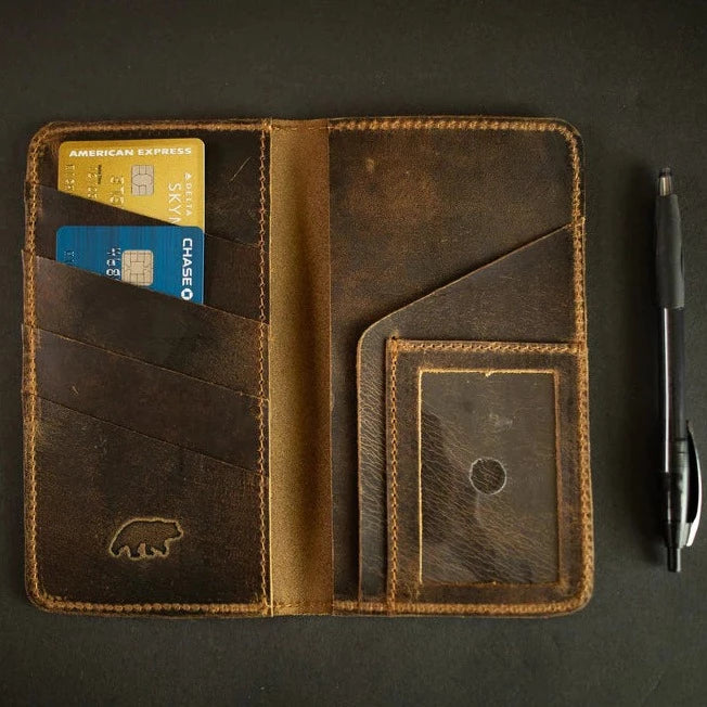 Leather Checkbook Wallet