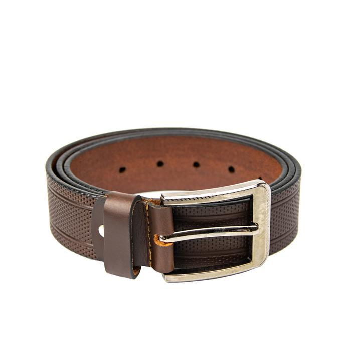 String Print Leather Belt