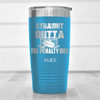 Light Blue Hockey Tumbler With Break Free And Play Design