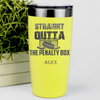 Yellow Hockey Tumbler With Break Free And Play Design