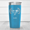 Light Blue Hockey Tumbler With Chapped By Chasing Pucks Design