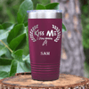 Maroon Hockey Tumbler With Chapped By Chasing Pucks Design