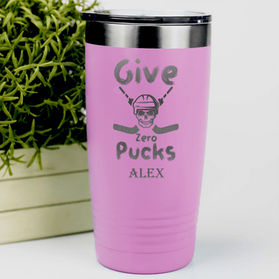 Pink Hockey Tumbler With Chill Factor Zero Design