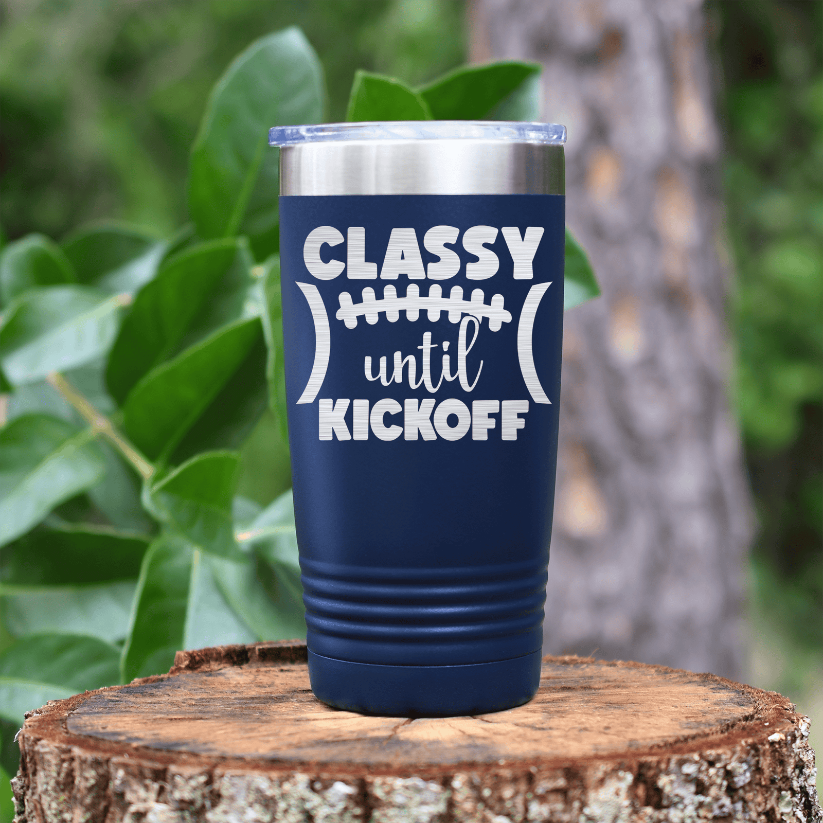 Navy football tumbler Class Meets Gridiron Passion