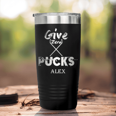 Black Hockey Tumbler With Cold Ice No Care Design