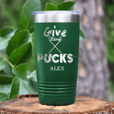 Green Hockey Tumbler With Cold Ice No Care Design