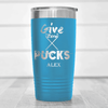 Light Blue Hockey Tumbler With Cold Ice No Care Design